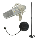 Citronic CCU2 Cardiod USB Studio-Kondensatormikrofon für Aufnahmen im Bundle
